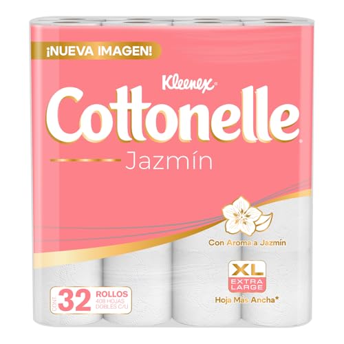Opiniones de Papel higienico , tabla con los diez mejores. 45 Kleenex Cottonelle Beauty, Papel Higiénico, Aroma a Jazmín, Paquete con 32 Rollos de 408 Hojas Dobles C/U