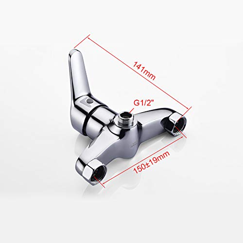 Ibergrif-Roma-Grifo-de-Ducha-Mezclador-de-Duchas-Monomando-para-Instalacion-en-Pared-Cromo