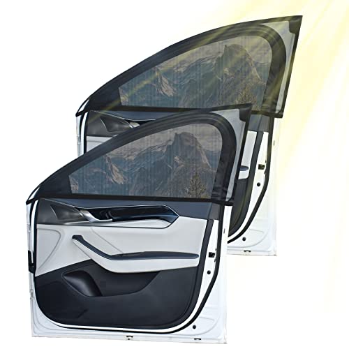 Lot de 2 Pare-Soleil de Voiture, pour Protection Solaire/UV, s'adapte aux bébés Enfants, Convient à la Plupart des vitres latérales de Voiture, la Taille maximale étirée est de 120 x 55 cm Cover
