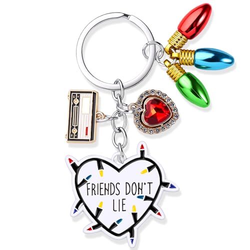 Friendship Gifts Keychain - Best Friend Quote Friends Dont Lie Cute Party Decorations Birthday Supplies Themed Jewelry & Accessories for Girls Valentines Day Gift Matching Bracelets & Charms