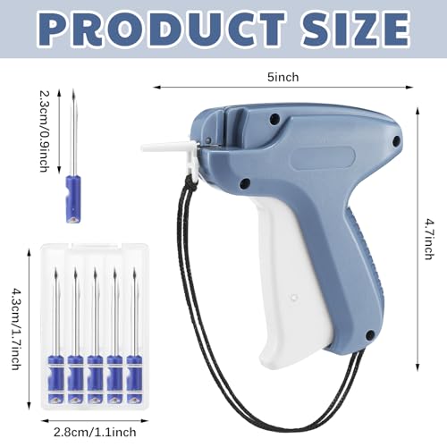 Image of Honoson 3 Pcs Tagging Gun Applicator with 15 Steel Needles,Blue | Clothing Tag Attacher for Boutique Consignment Retail, Label System for Price Tags Sales, Ergonomic Grip Wrist Strap