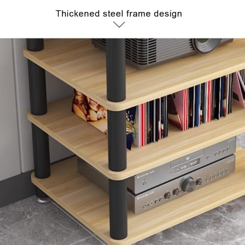 Soporte para equipos audiovisuales, componentes estéreo de 1, 2, 3 y 4 niveles, torre de audio HiFi, estante de almacenamiento para amplificadores, reproductores de CD, consolas de juegos y receptores - imagen 3