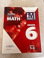 KENDALL HUNT MIDDLE SCHOOL MATH GRADE 6 UNITS1-3 1792401825 Book Cover