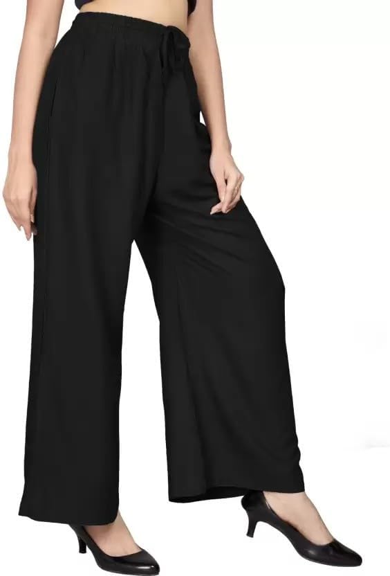 BENKILSWomen's Cotton Reyon Regular Fit Palazzo Pants - Available Size - M to 6XL