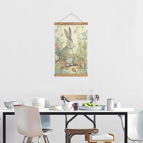 Póster personalizado de conejo FekiLoot y pintura de pergamino 6
