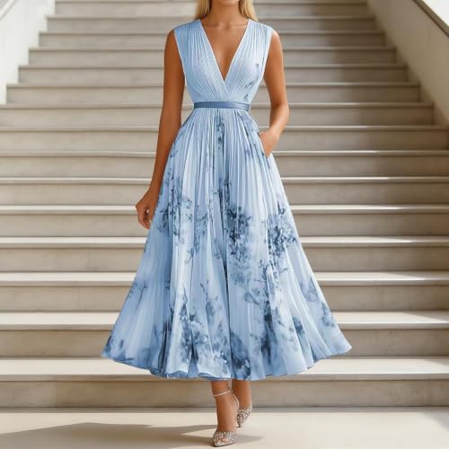 Robe d'été sans manches fluide pour dissimuler les rondeurs
