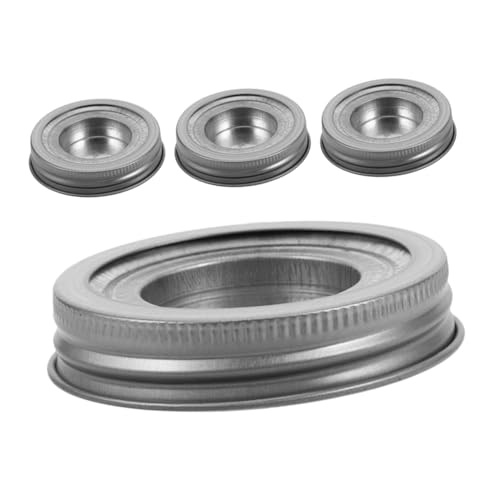 CONGARTENO 1Set Mason Jar Lid Insert for Candle Holder Stainless Steel Replacement for Mouth Jars Secure and Stylish Candle Holder for Home Versatile Use Living Room