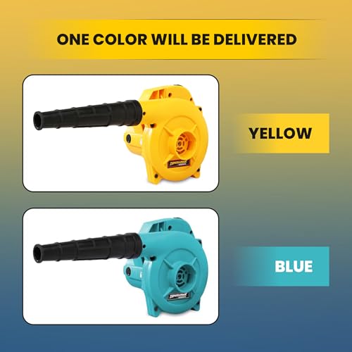 Image of TOMAHAWK 600W Electric Blower for Cleaning - 16,500 RPM High-Speed Handheld Air Blower for Dust Cleaning at Home, Office & Car (Blue) | Leaf Blower for Home, Workshop & Professional Use