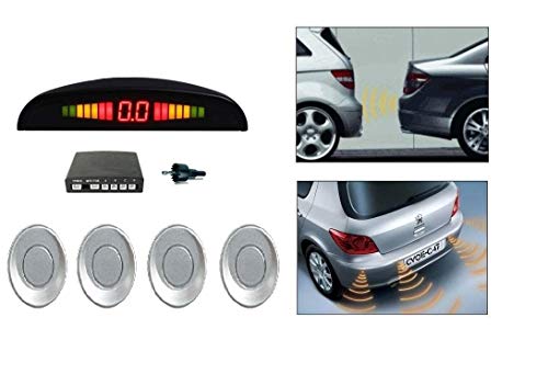 Image of Auto Addict Car Reverse Parking Sensors Assistant Silver Color for Maruti Suzuki 800