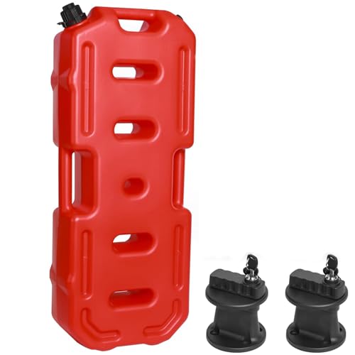 UTVJATV 8 Gallon 30L Storage Container with Lockable Bracket, Cannot Hold Drinking Water,Red