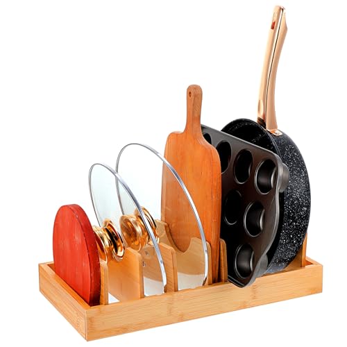 Oqqlin Wooden Pot and Pan Organizer