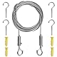 Drahtseil Set 6m, Vorhang Drahtstangen Set, Multi-Purpose Set Clothesline Curtain Drape, 2mm Edelstahlseil als Zeltseil Wäscheleine Kletterpflanzenseil Gardinenseil Duschvorhangseil