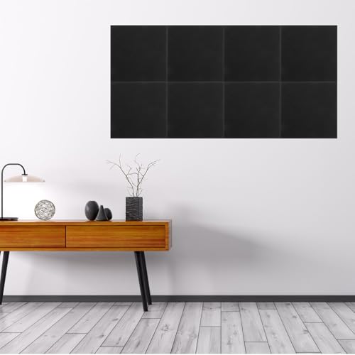 Uonlytech 12 piezas paneles acústicos autoadhesivos de alta densidad para estudio en casa, paneles de pared insonorizantes resistentes al fuego para control de sonido miniatura 4