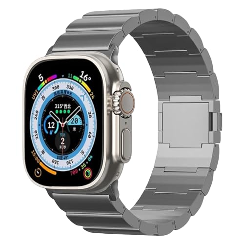 Bracelet de rechange en titane de luxe avec fermoir magnétique pour Apple Watch Ultra