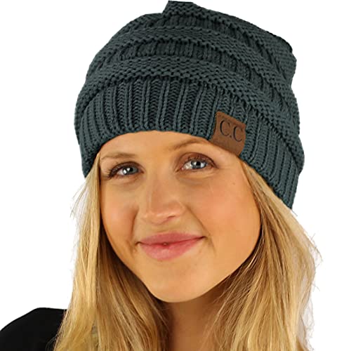 Image of Hatsandscarf CC Exclusives Solid Color Beanie Tail Hat for Adult (MB-20A)