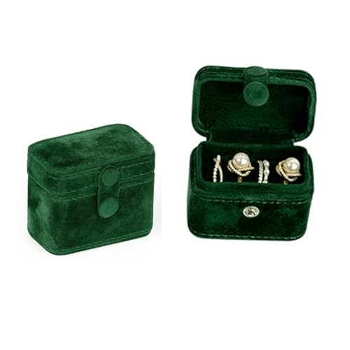 lemonadeus Suporte de anel de viagem estojo de anel de joias de viagem pequena caixa de anel suporte de anel mini estojo de joias de viagem estojo de anel portátil (verde escuro)