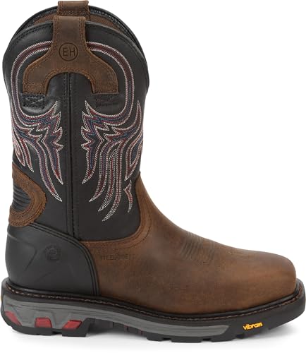 Image of Justin Tanker 11 inch Steel Toe Work Boot for Men, EH & ASTM F2413 Rated, Oil & Slip-Resisting, Premium Full Grain Leather Upper