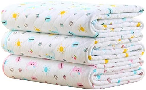 MBJERRY Waterproof Changing Pads Portable - Breathable Leak Proof Mattress Pad Protector Baby Changing Mat for Toddler, Kids Pack of 3 (M (27.5 x 19.7 Inch))