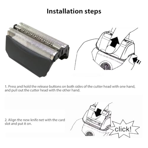 2024 Upgraded 51B Black Shaver Razor Foil Cutter Blade For Br-aun WaterFlex Series 530s-4, 550, 550s-3, 550s-4, 550cc-4, 560, 560s-3, 560s-4, 565cc-4,570cc, 570cc-3, 570cc-4