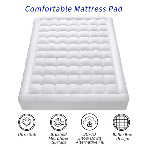 Funda de colchón Twin XL protector de cama para residencias universitarias y habitaciones de invitados 6