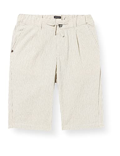Bermuda IKKS garçon à rayures noires et ivoires style rock Xu25093.12