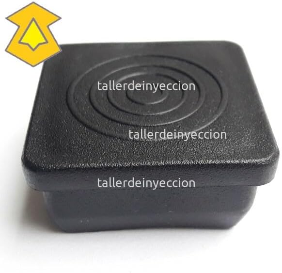 Plastic Square Cap for 1 1/4 Inch Tube (100 Pieces, Black, High Density Polyethylene Material)