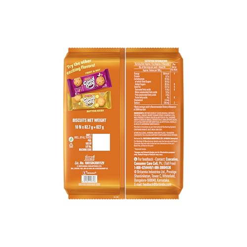 Image of Good Day Britannia Cashew Cookies, 905 g, 10N*82.7: 827 g (Weight May Varie) (Pack of 3)