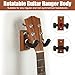 Guitar Wall Mount 4 Pack, Black Walnut Wood Guitar Holder with Rotatable Soft Guitar Hook for All Size Guitars, Hardwood U-Shaped Guitar Wall Hanger Mount for Acoustic Electric Guitar Bass Banjo