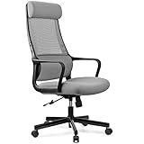 【Silla de escritorio grande y resistente】: nuestra silla de oficina es más grande que otras sillas y tiene el tamaño del cojín del asiento: 50 x 49 x 10 cm, que puede acomodar varias figuras, y la silla de oficina está equipada con una base de metal resistente y tiene un máximo de 150 kg, lo que puede proporcionar una garantía más segura y de mejor calidad. 5 ruedas garantizan una experiencia de conducción suave y silenciosa.