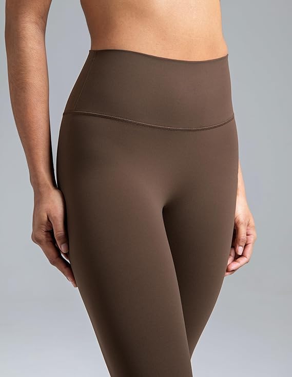 Women’s High‑Waist Yoga Leggings | Leggings with Slimming Design Technology Brown - Image 3