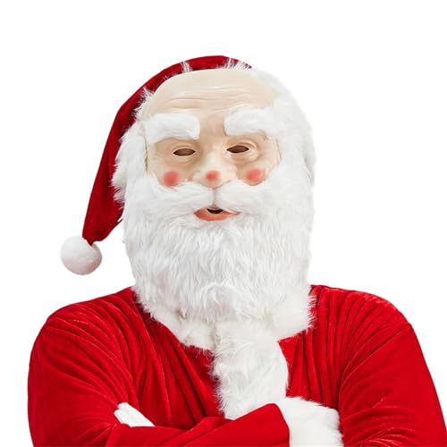 Awevudst Weihnachtsmann-Maske für Erwachsene,...