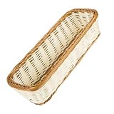 CTIRCHIU Cestino Rettangolare in Plastica Pp Simil Rattan Multifunzione per Conservare Frutta e Pane, Design Creativo per Cucina, Soggiorno e Bagno