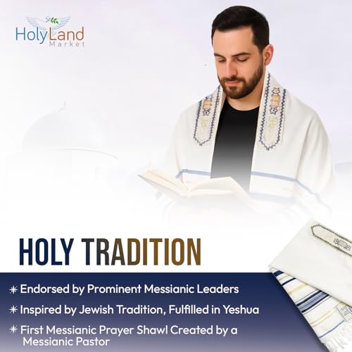 Holy Land Market New Covenant Prayer Shawl, English/Hebrew & Bag 72 X 22 (Israel)