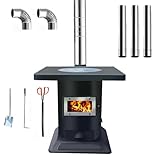 Indoor Wood-Burning Heating Stove, Thickened Cast Iron Rural Heating Stove,View...