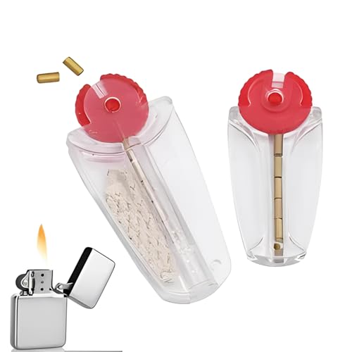 AMSNINK 10 x Feuerzeug Ersatzteile - für Zippo Feuersteine und Zubehör, Feuerstein und Docht Set, kompatibel mit Feuerzeuge für Kerosin und Öl, Langlebig