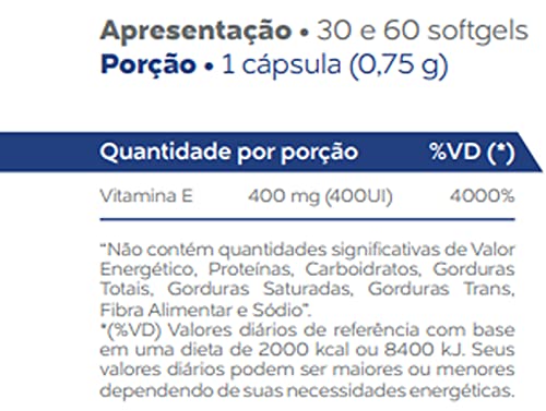 Vitamina E 400UI - 60 Softgels, VitaminLife
