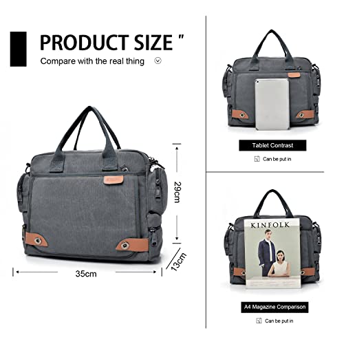 Ynport Crefreak Canvas heren handtas mode heren schoudertas business casual draagbare schoudertas heren aktetas - Image 4