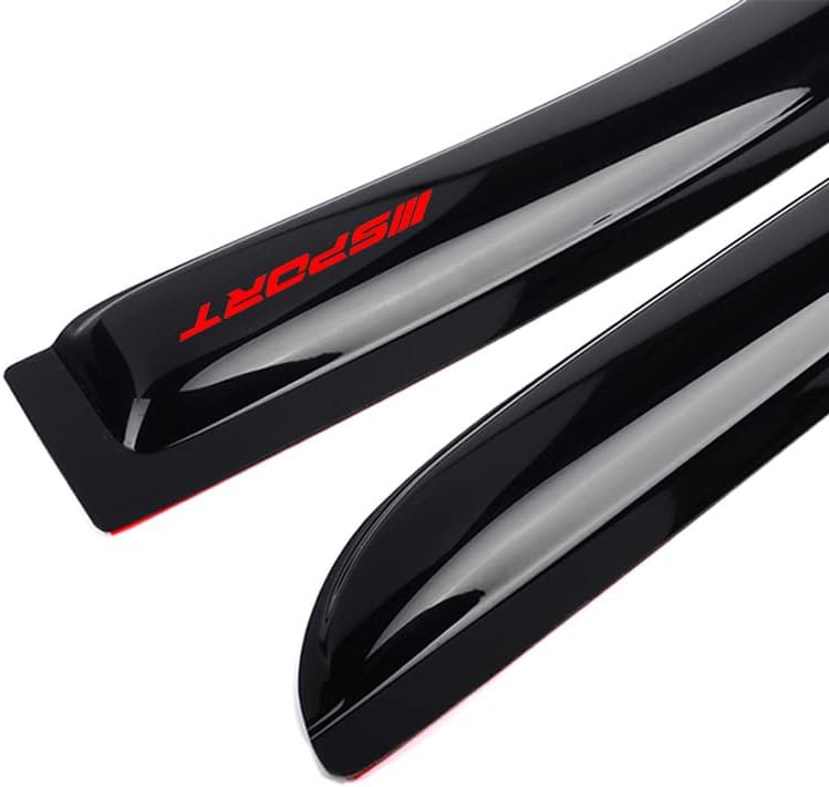 Miniatura 5 de EVPROXP - Visera de ventana compatible con Odyssey 05-07, deflector de ventilación de ventana lateral, teñido de humo oscuro, estilo cinta JDM, rojo