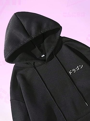 Men's Hoodies Graphic Print Long Sleeve Drawstring Pullover Sweatshirt with Pocket Trendy4