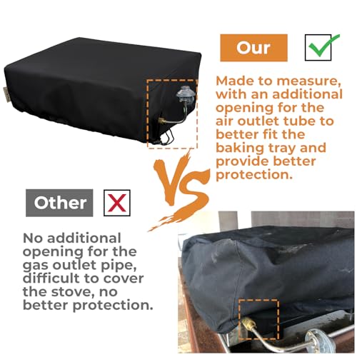 Image of Griddle Cover for Blackstone 22 inch Tabletop Griddle with Hood,Custom Fit Waterproof UV Resistant Windproof Portable Grill Cover for Blackstone Adventure Ready and More Mini Camping Tabletop Griddle