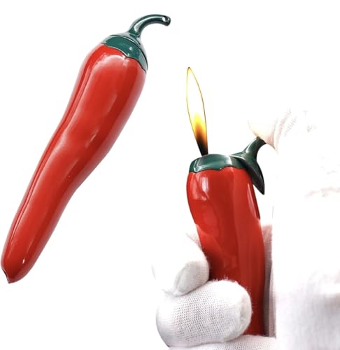 Encendedor divertido en forma de chile rojo recargable miniatura 1