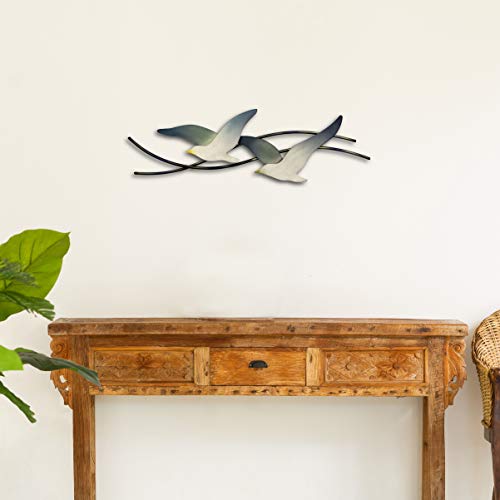 T.I. Design CO146 Seagulls Pair | Contemporary Coastal Beach Birds Stainless Steel Metal Wall Décor thumb #1