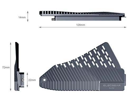 Elecgear Ps5 Nvme Ssd Heatsink, El-P5C Heat Pipe + Solid Aluminum Cooler For Playstation 5 Internal Pcie M.2 Nvme 4.0 Gen4 Gaming Memory, Thermal Pads And Re-Designed Ssd Mounting Post Kit #TOP7