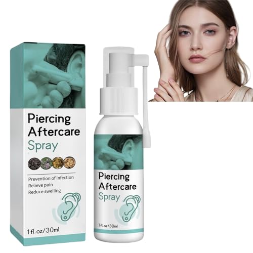 Aftercare Spray,Saline Solution Spray,Cleaning Aftercare Fluid for Ear,Aftercare Fluid Cleaner,Ear Pie-rcing Cleaning Solution,Suitable for Ears,Nose,Tongue,Navel