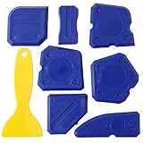 8 Pieces Caulk Tool Kit Sealant Silicone Finishing Tools Caulking Tools for Silicone Sealant Grout Finishing Sealing (Blue)