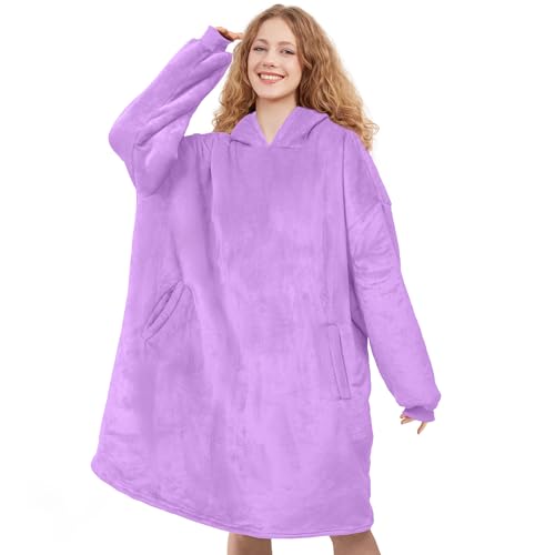 AmyHomie Sherpa-Lined Oversized Wearable Blanket Hoodie