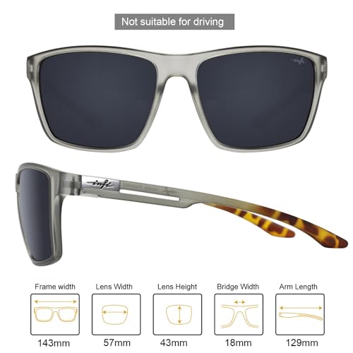 Image of INFI Fishing Polarized Sunglasses for Men Driving Running Golf Sports Glasses Square UV Protection Designer Style Unisex