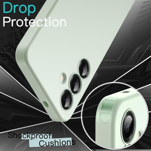 Image of JETech Slim Fit Cover Case for Samsung Galaxy S25 5G, Camera Lens Full Protection, Soft TPU Thin Protective Phone Cover with Matte Finish, Shockproof (Mint)