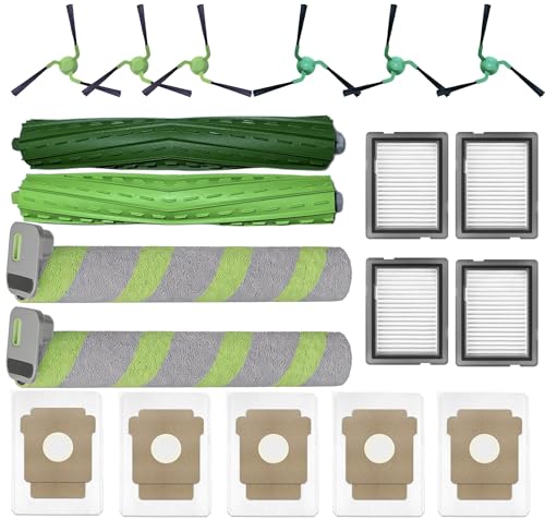 Image of Replacement Parts Accessories kit for iRobot Roomba Max 700 707 705 705x Combo Robot + AutoWash Dock Vacuum Cleaner, 1 Set Roller Brush 2 Roller Mop 5 Dust Bag 4 HEPA Filter 3 Pairs Side Brush