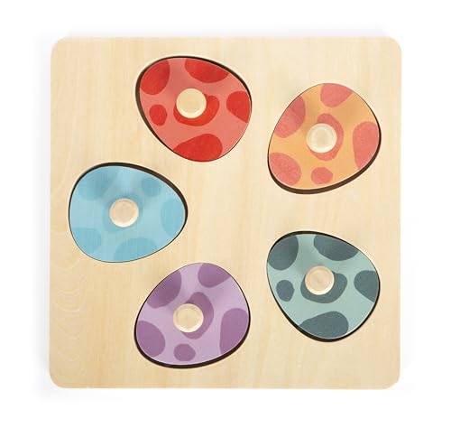 small foot Memory Puzzle "Dino", FSC® 100%-certified wood, Memory game w/6 puzzle pieces, ages 12+ months, 12649 - Image 3